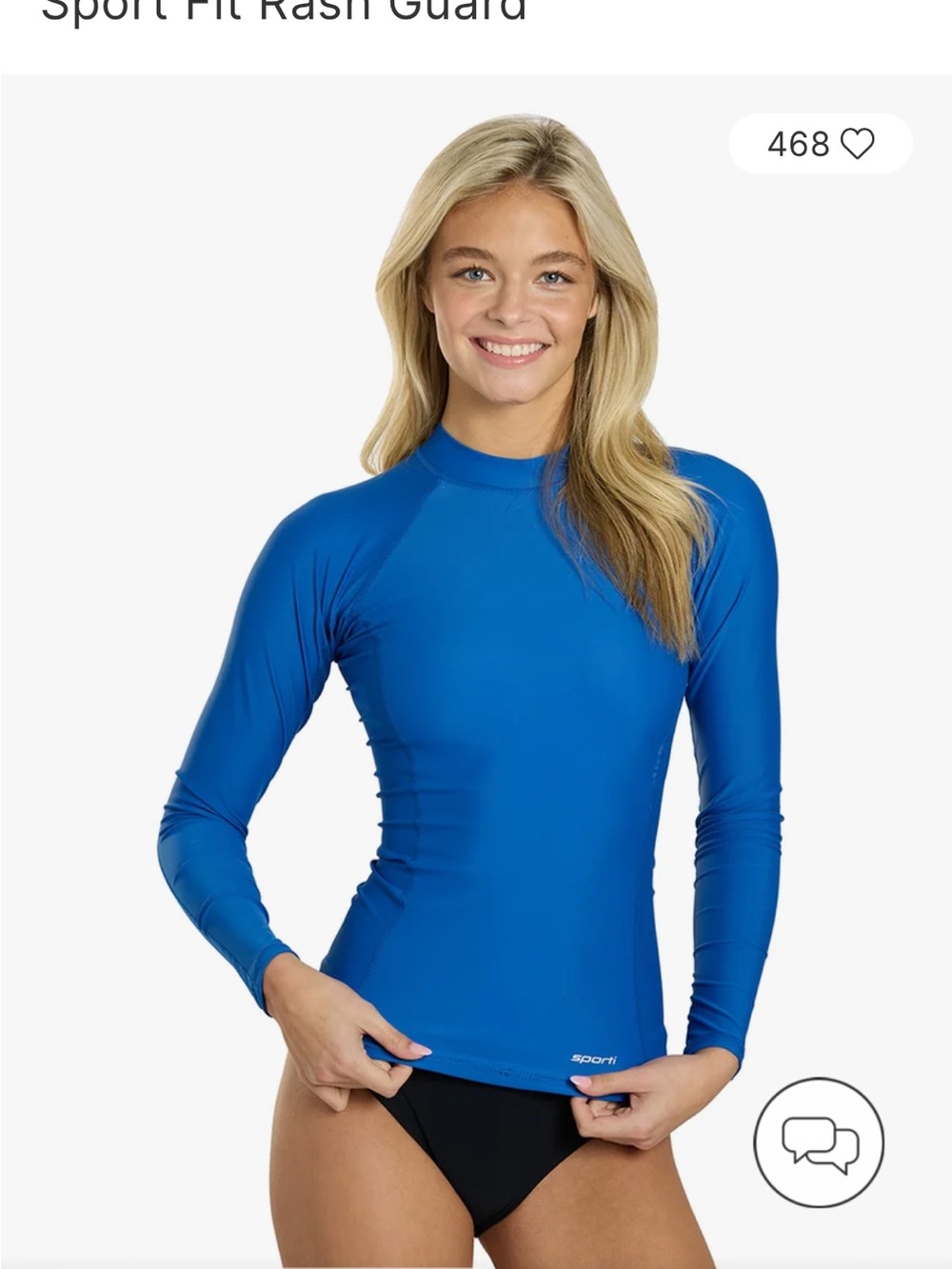 Women’s Long-Sleeve Light Turquoise Rash Guard Small
